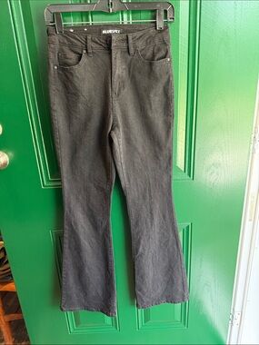 Blue Spice Black Wide-Leg Flare Jeans